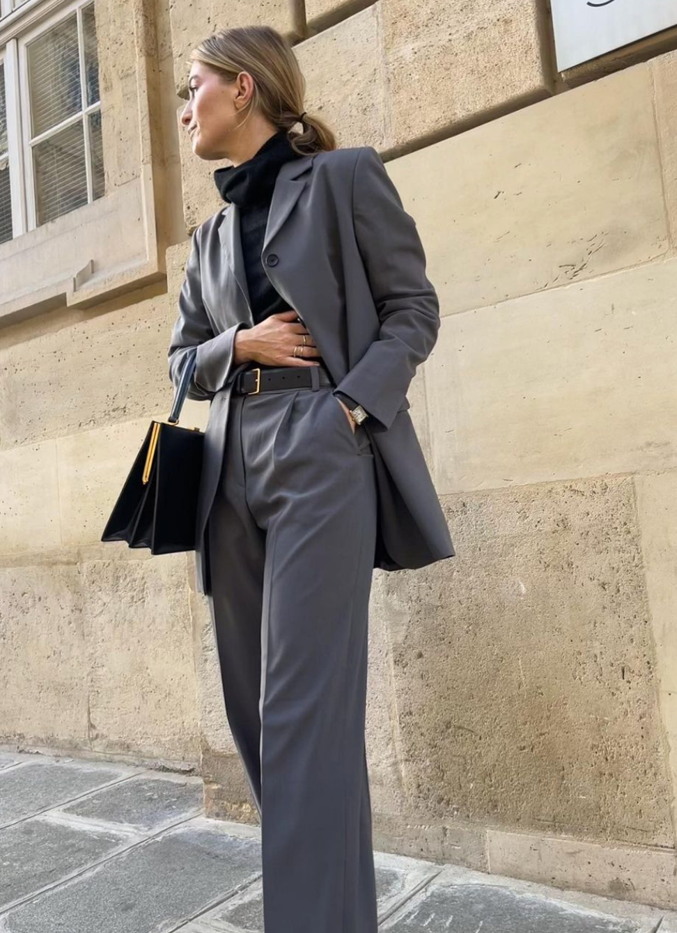Adriana blazer | Grey - Stretchable virgin wool