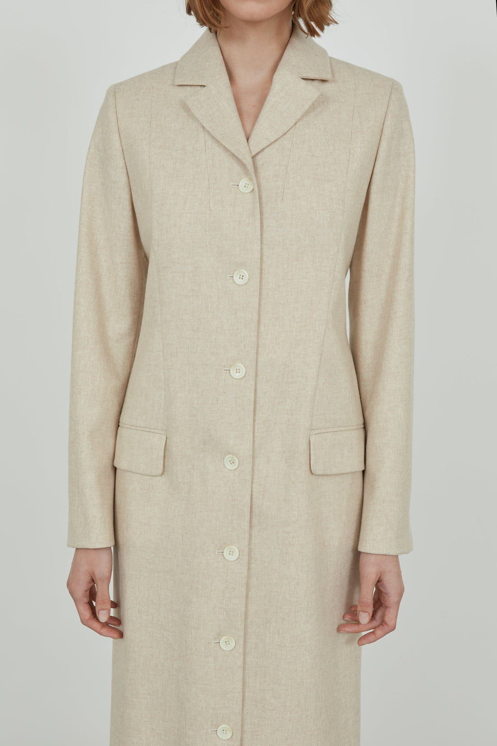 Alexandrine blazerdress | Buttercream - Flannel wool