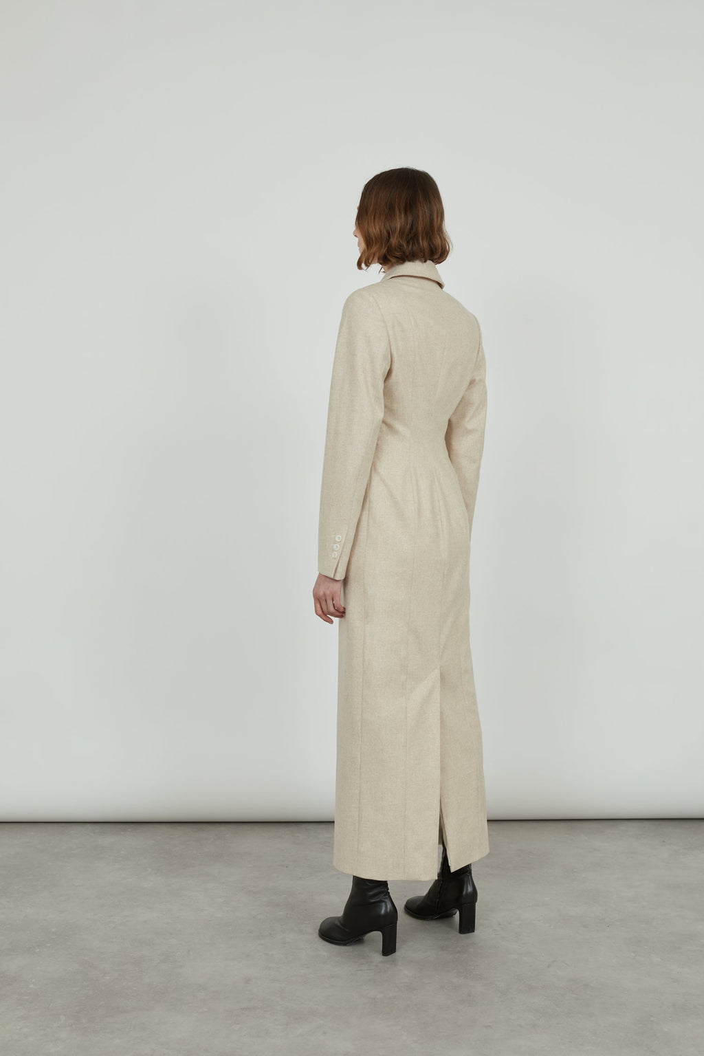 Alexandrine blazerdress | Buttercream - Flannel wool