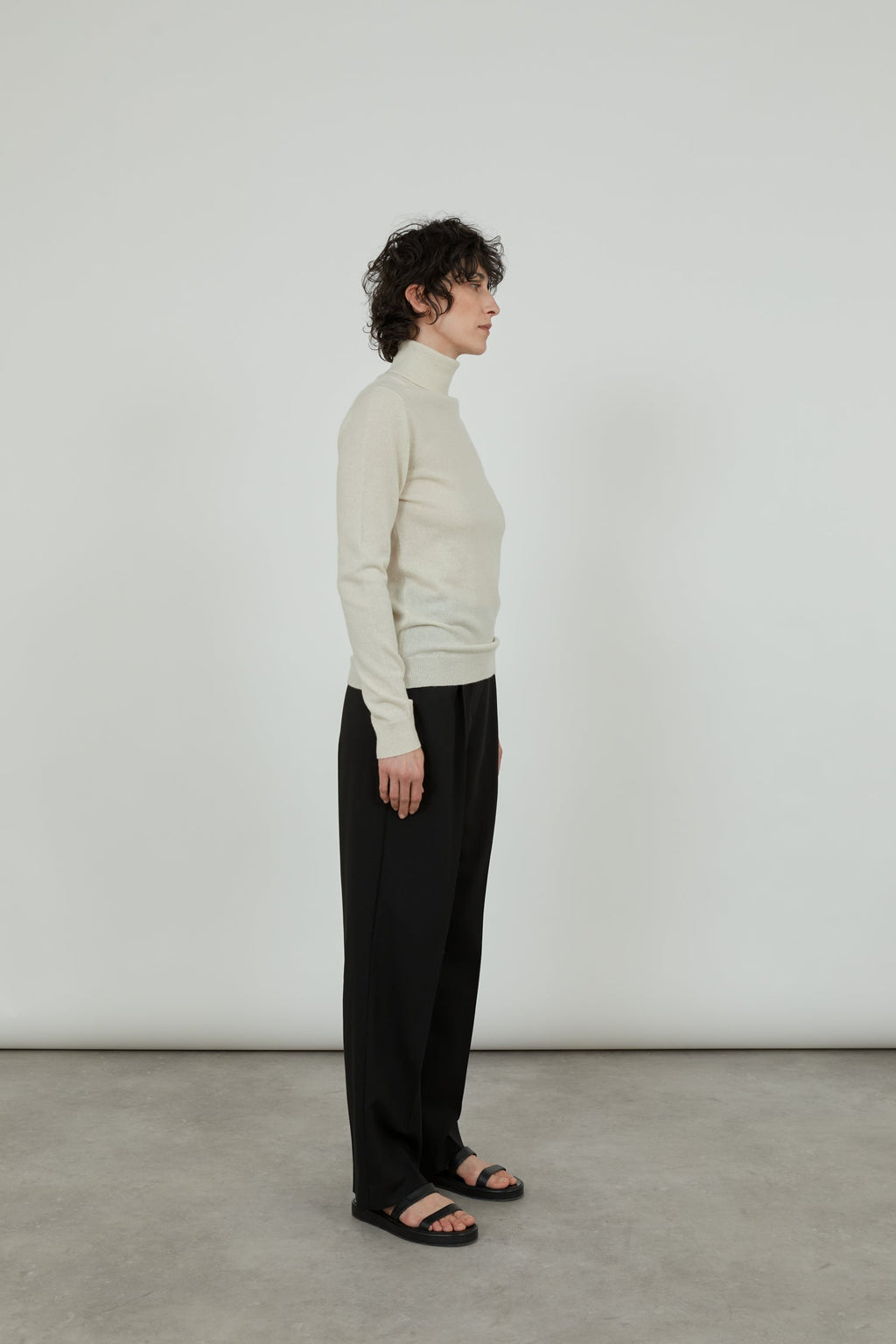 Frederica knitted top | Off White - Cashmere wool