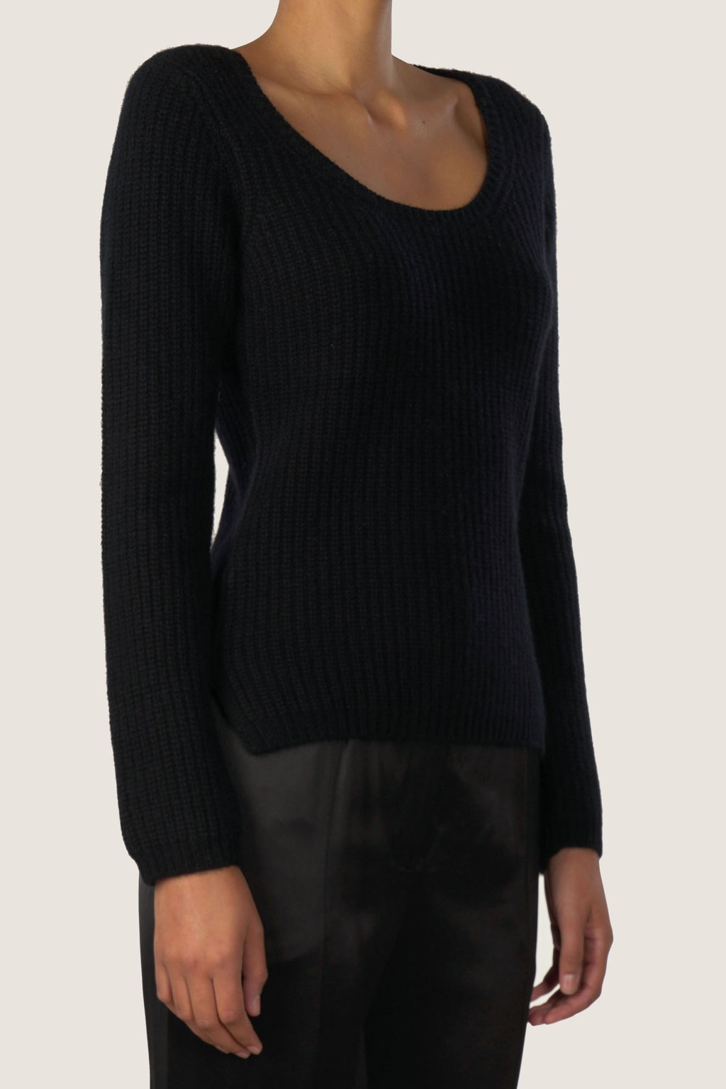 Bettina knitted sweater | Black - Cashmere wool