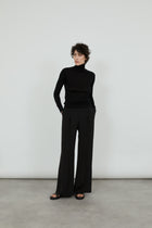 Frederica knitted top | Black - Merino wool