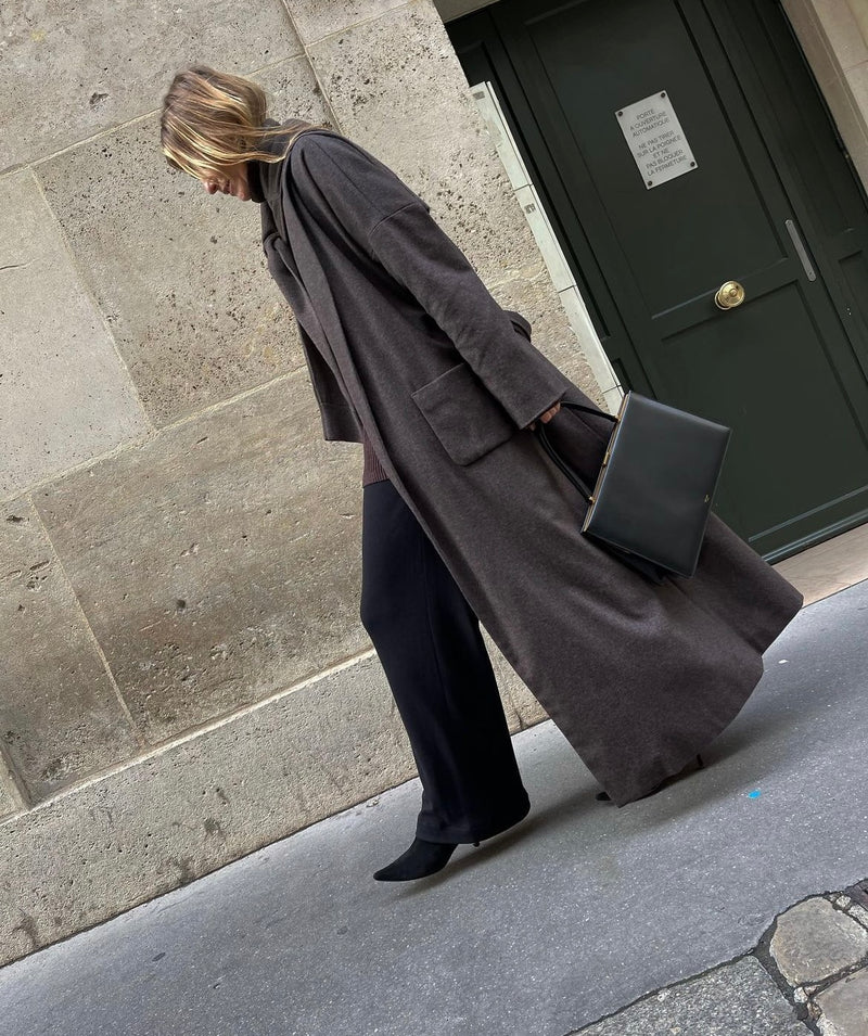 Indra coat | Brown - Cashmere wool