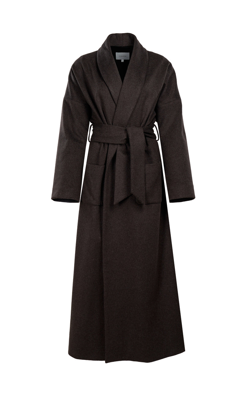 Indra coat | Brown - Cashmere wool