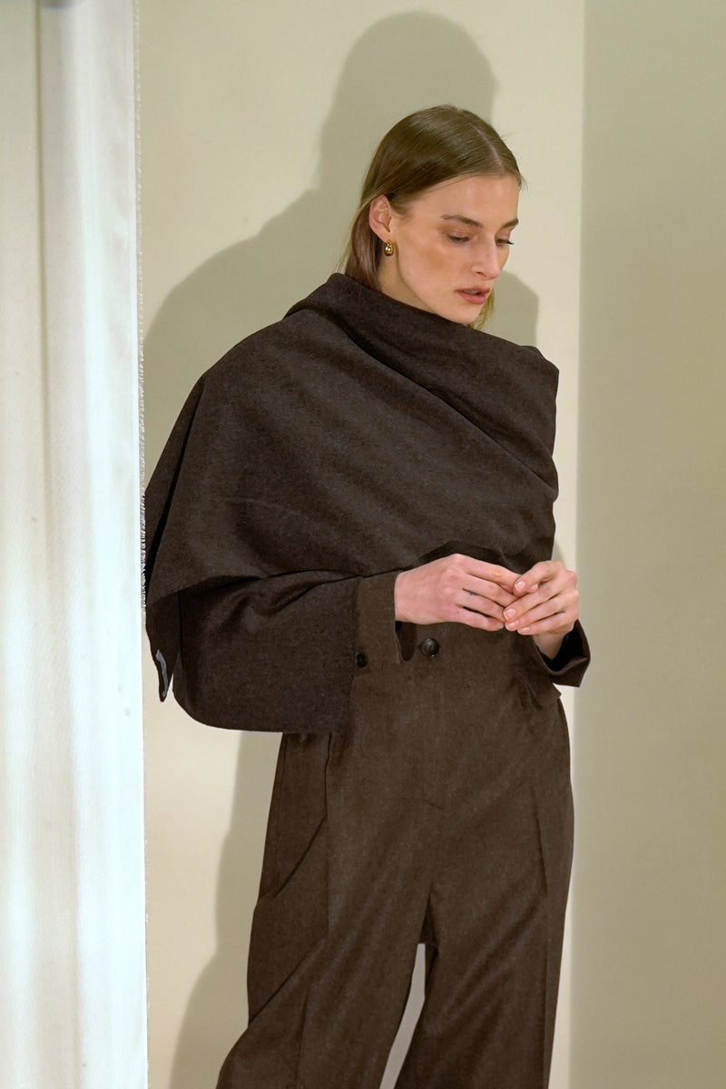 Macha scarf | Brown - Cashmere wool