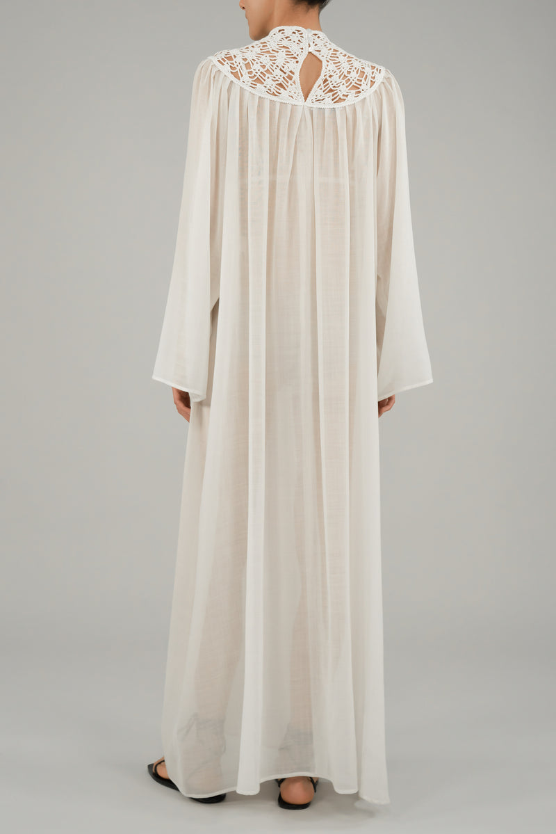 Penelope dress | Cream - Sheer Virgin Wool