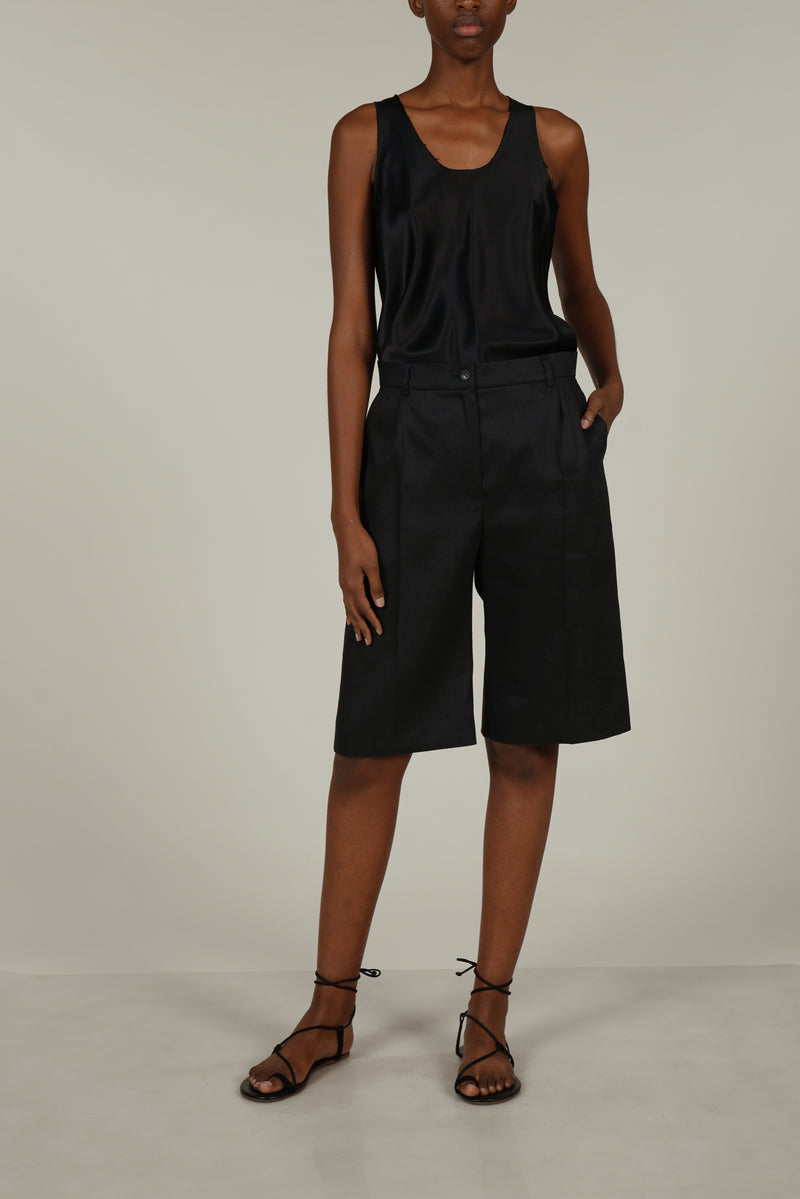 Ligia shorts | Black - Linen blend