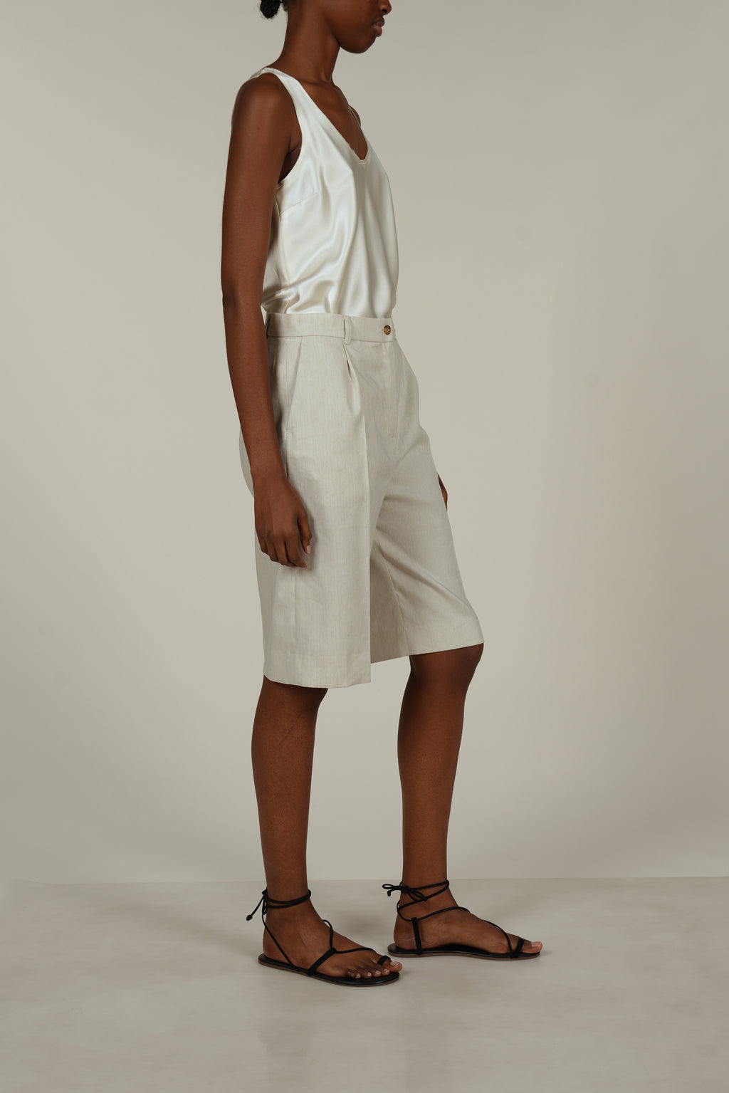 Ligia shorts | Beige - Linen blend