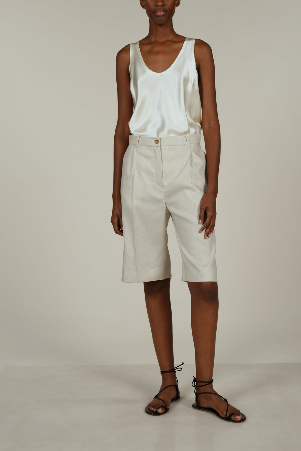 Ligia shorts | Beige - Linen blend
