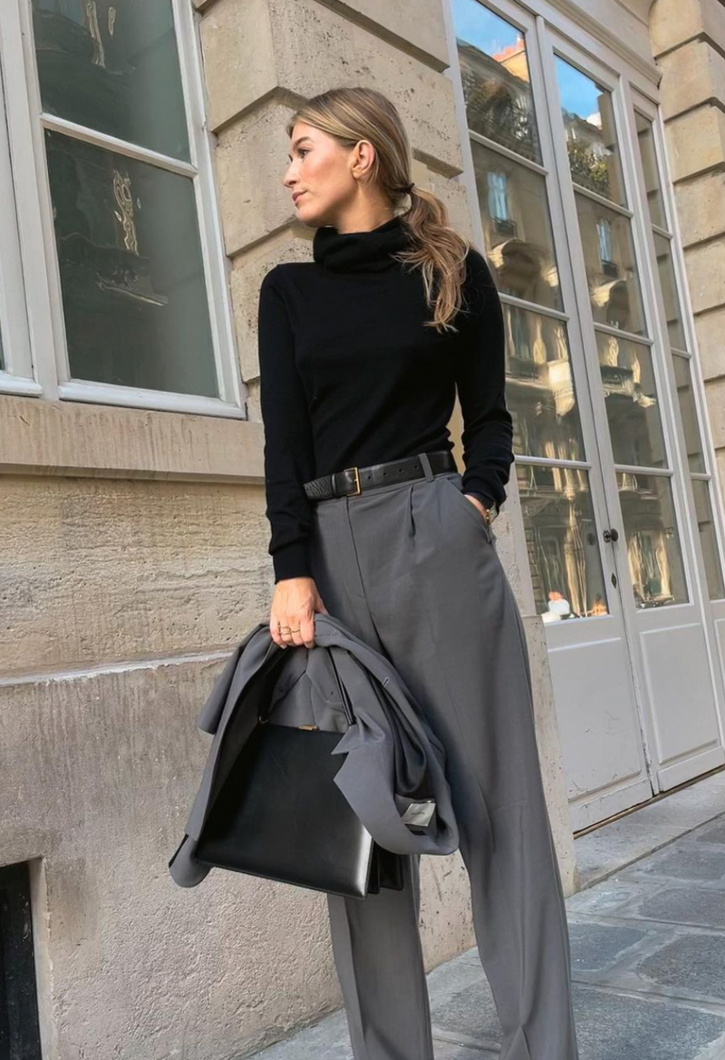 Constance trousers | Grey - Stretchable wool