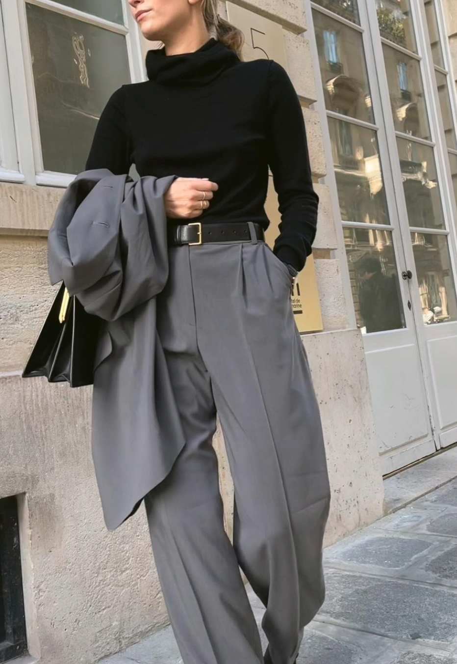 Constance trousers | Grey - Stretchable wool