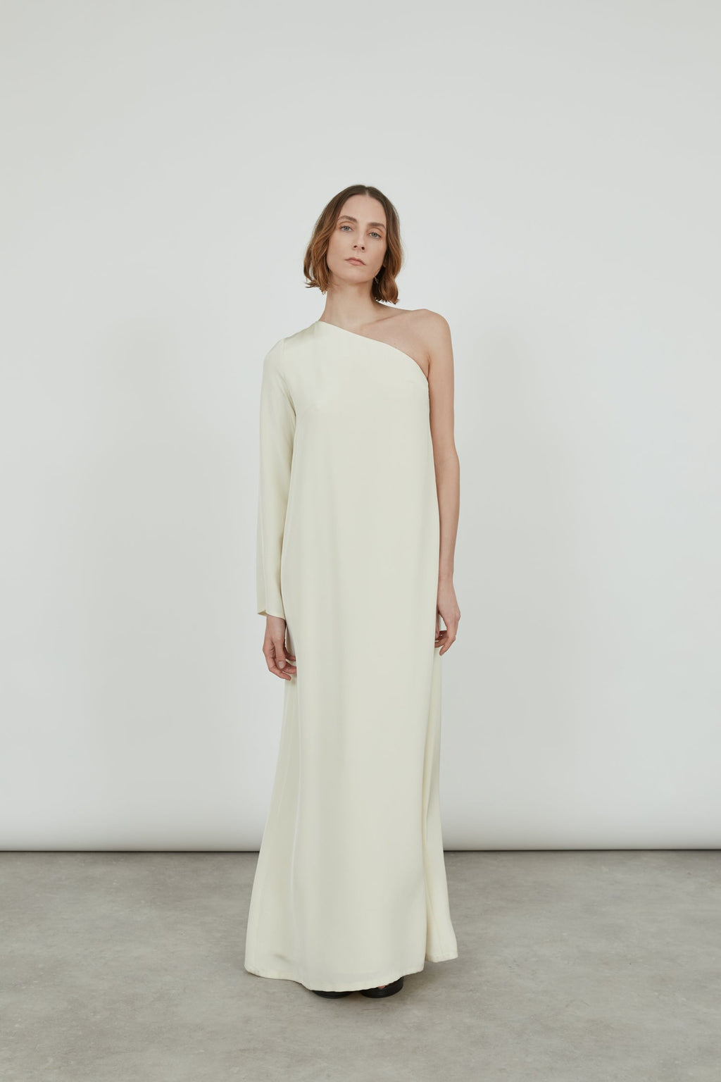 Aasta dress | Off White - Crepe silk