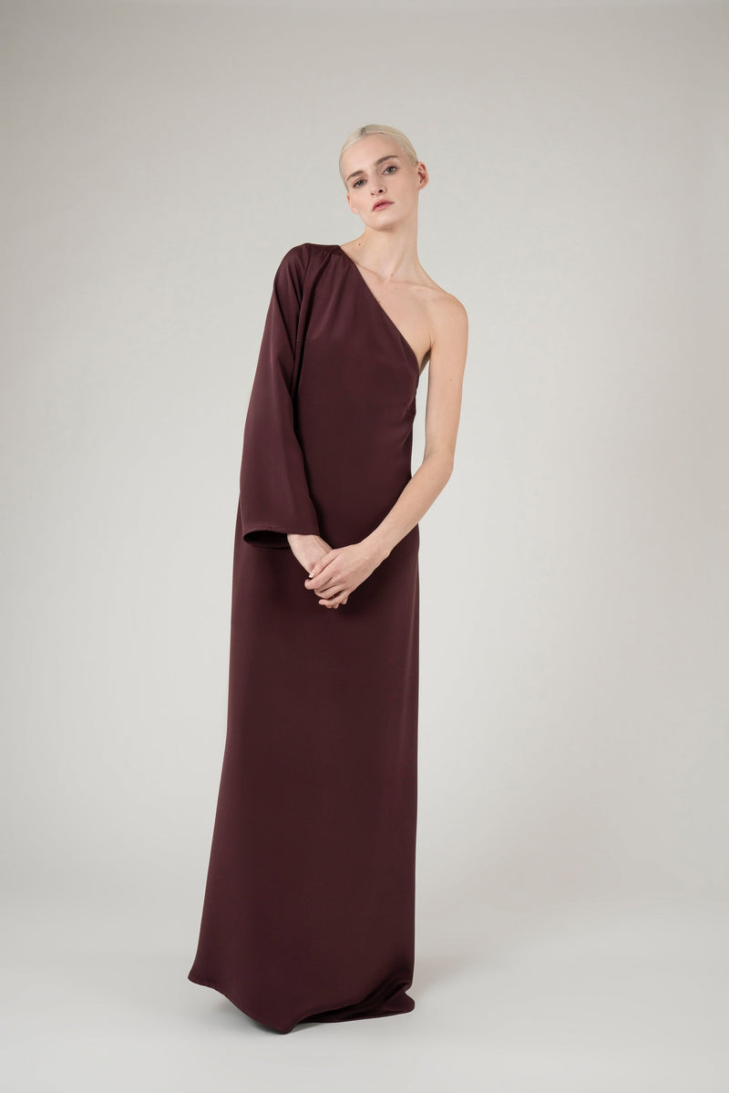 Aasta dress | Pinot noir - Crepe silk