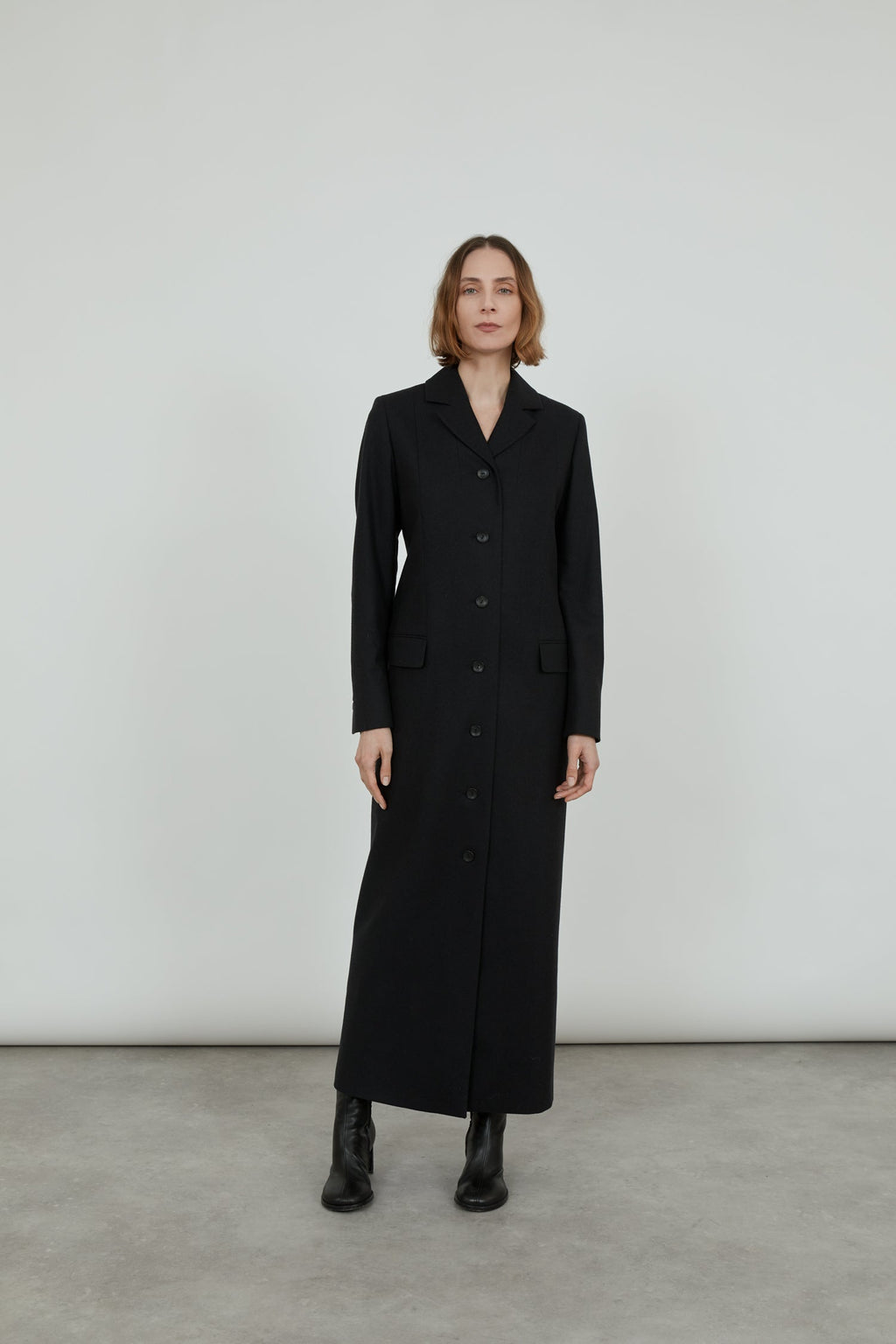 Alexandrine blazerdress | Black - Flannel wool