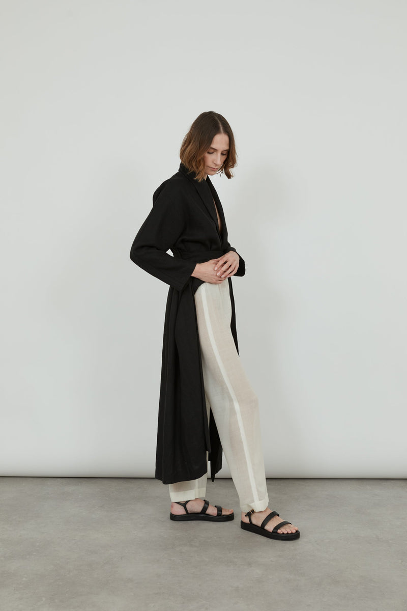 Aman sheer trousers  - Off White