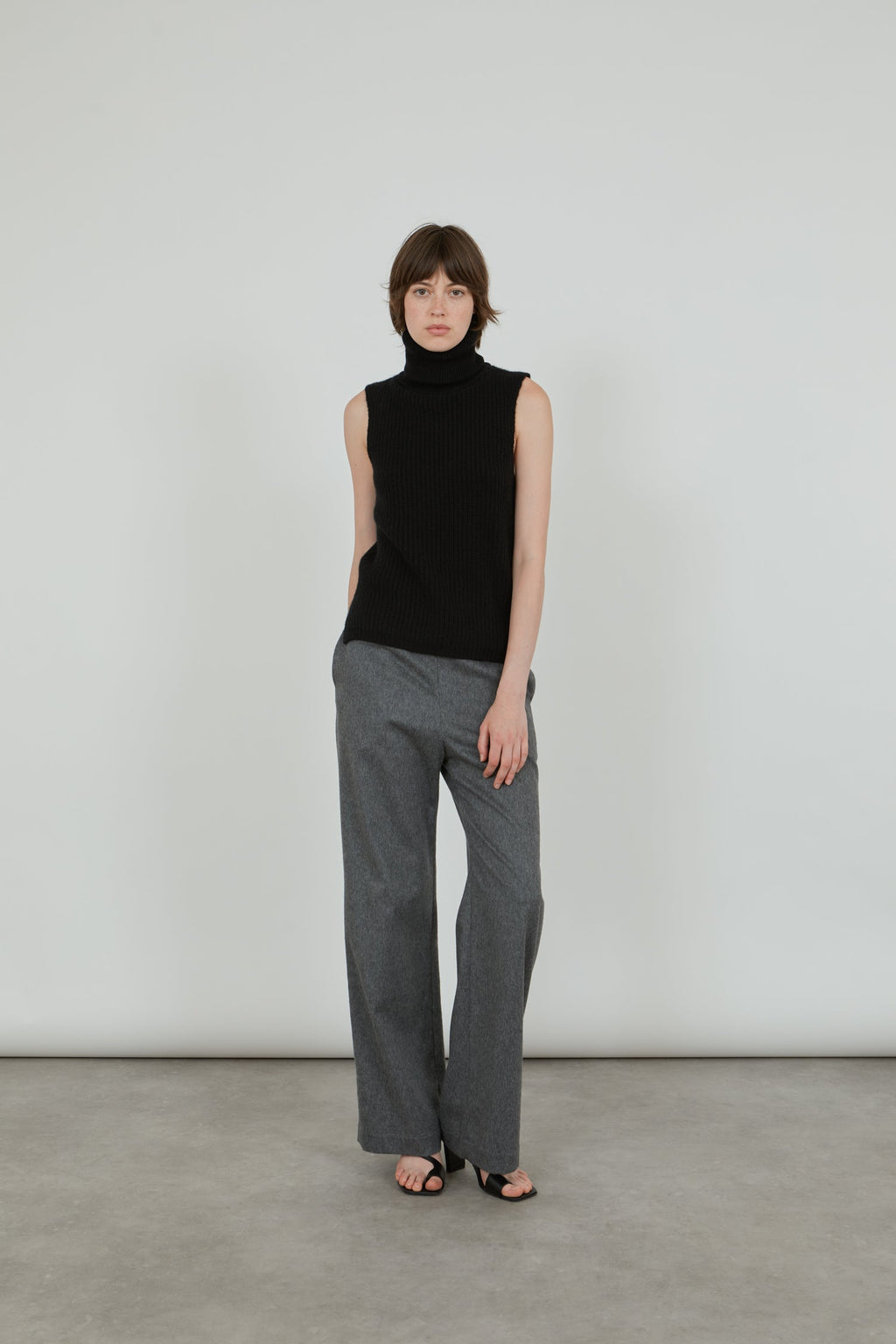 Cornelia trousers | Grey Melange - Virgin wool