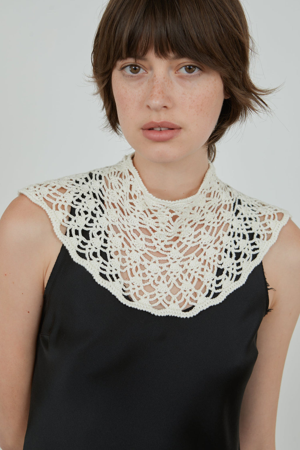 Fanny crochet collar | Offwhite - Cotton crochet