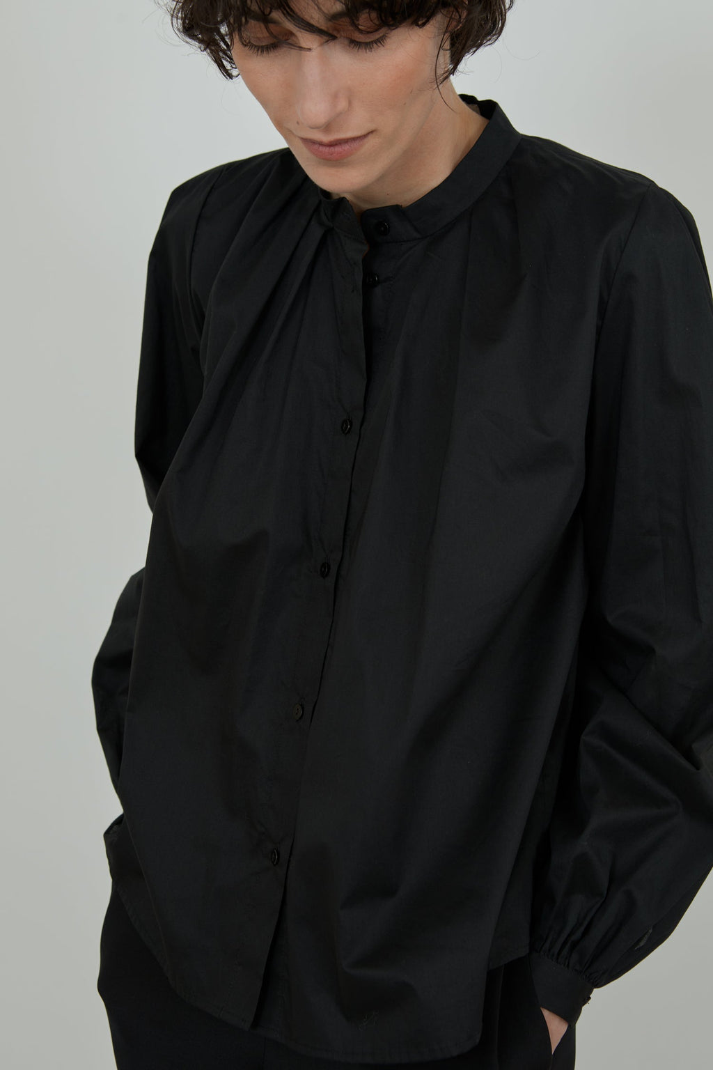 Hedwige blouse | Black - Cotton poplin