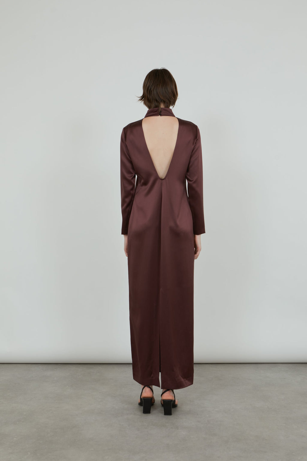 Leena dress | Pinot noir - Satin silk