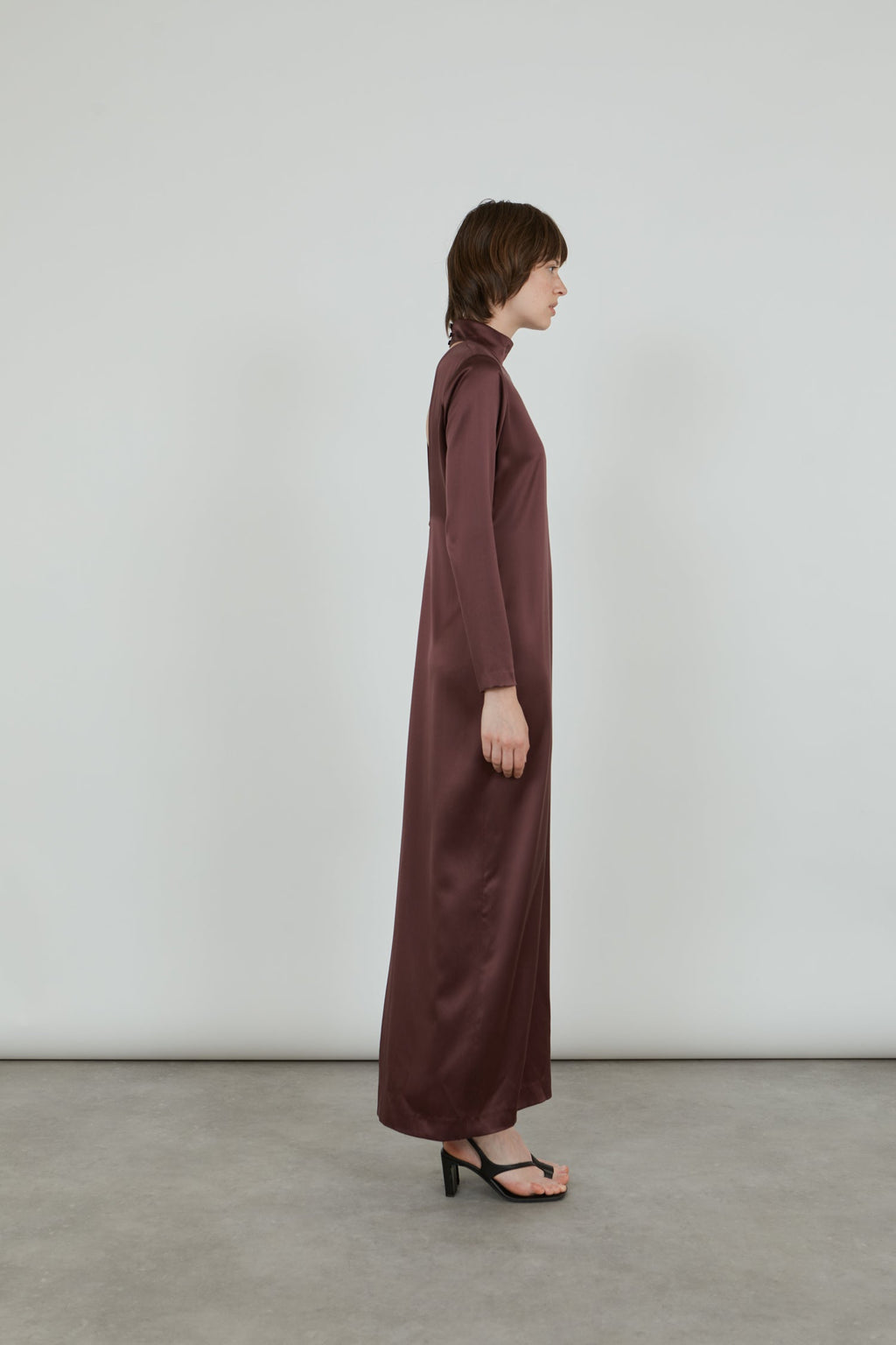 Leena dress | Pinot noir - Satin silk